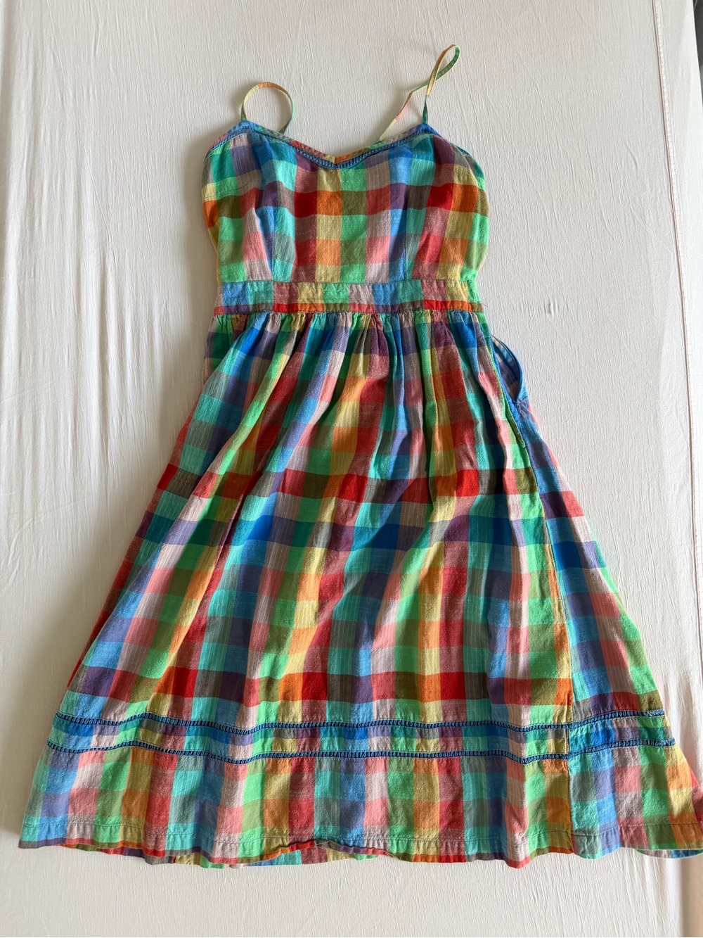 Cooperative Multicolor Plaid Midi Dress